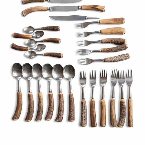 Set posate corno naturale - in,