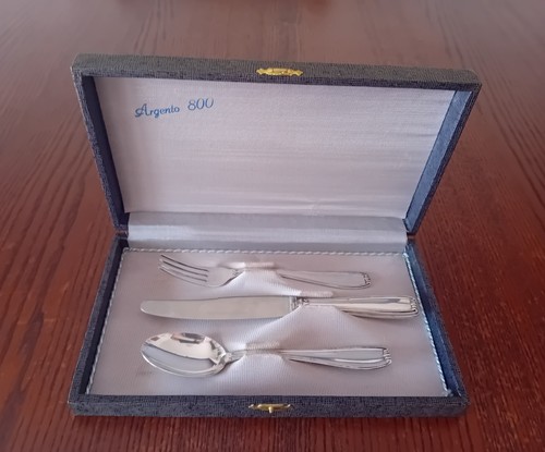 Tris posate argento 800 - tris,