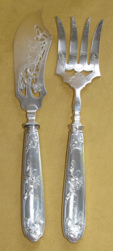 Set posate pesce argento - posate,