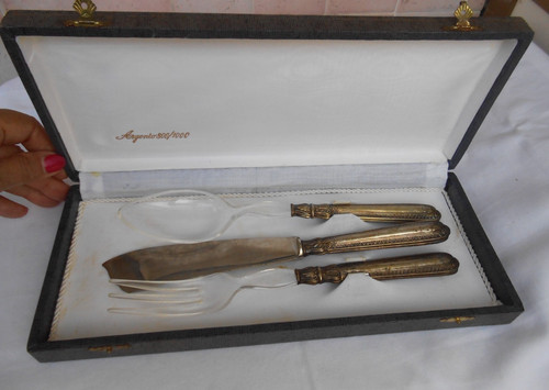 Set pezzi argento 800 - 3, in